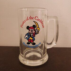 Walt Disney Productions Disney World Pirates of the Caribbean glass mug